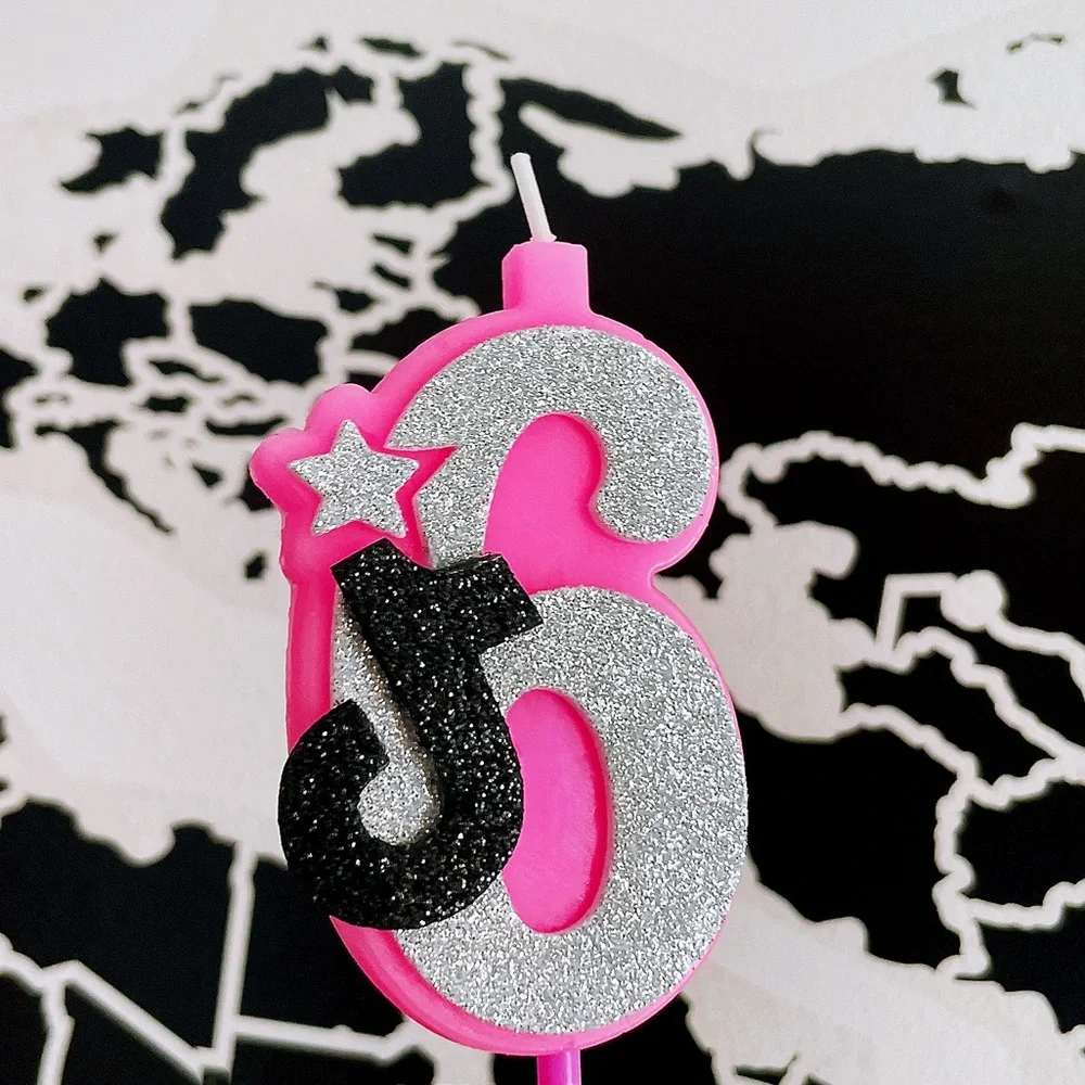 Tik Tok Candle Tik Tok Birthday Party Decorations Number Candle Cake Topper Gift